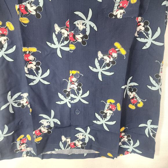 Mickey mouse tropical button down short sleeve shirt size Small - Picture 4 of 6